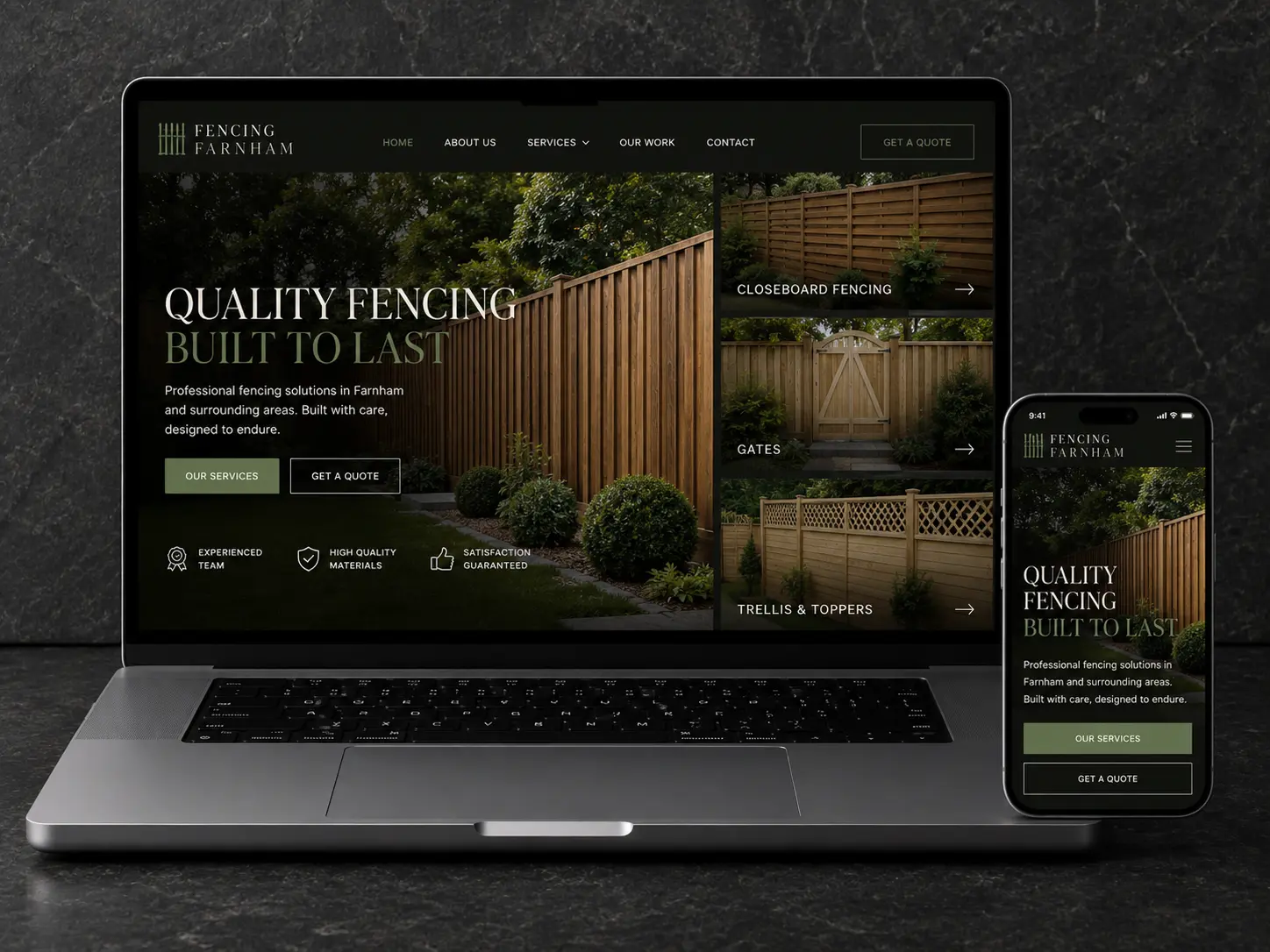 Fencing Website designed by Doncaster Web Design