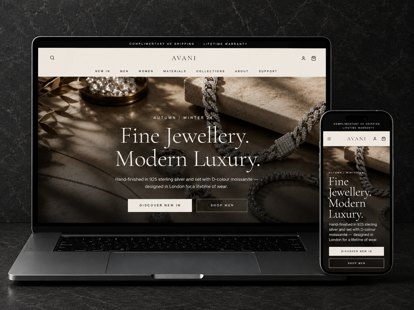 Fine Jewellery Website designed by Doncaster Web Design